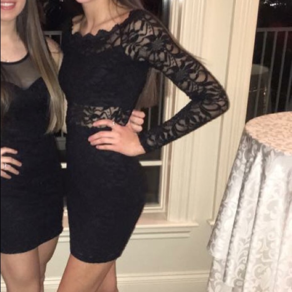 Black lace dress